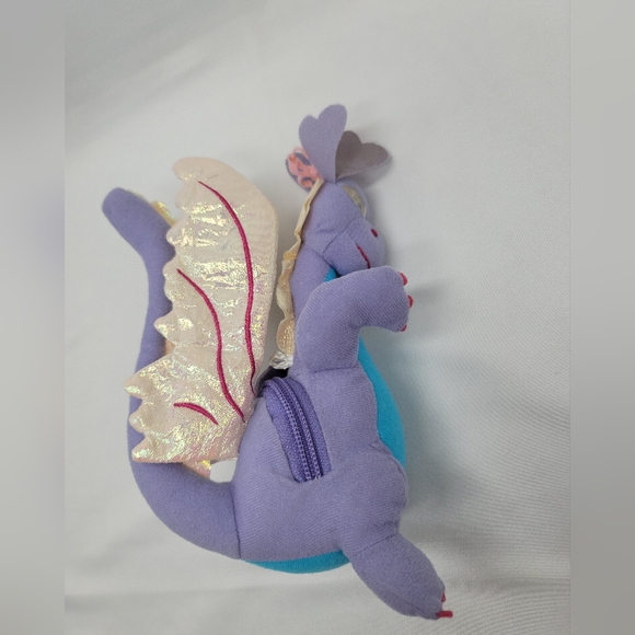 2002 Barbie Penelope the Dragon Iridescent Wings Rapunzel Pouch Plush 7" - Picture 5 of 11